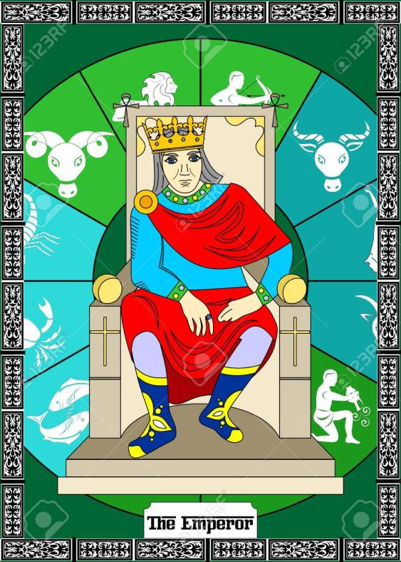 the illustration - card for tarot - the emperor.